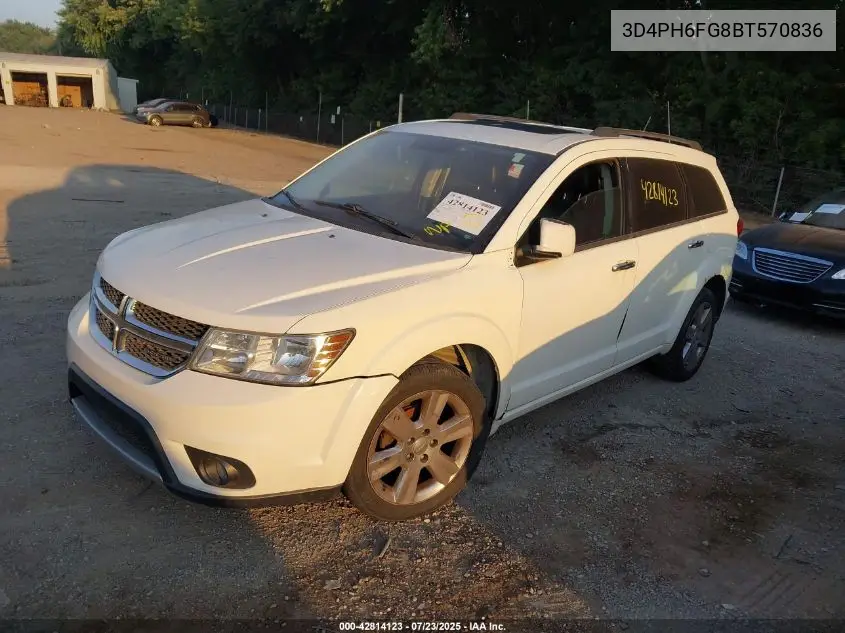 2011 Dodge Journey R/T VIN: 3D4PH6FG8BT570836 Lot: 42814123