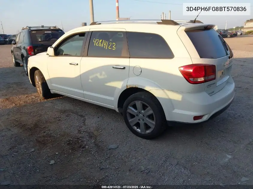 2011 Dodge Journey R/T VIN: 3D4PH6FG8BT570836 Lot: 42814123