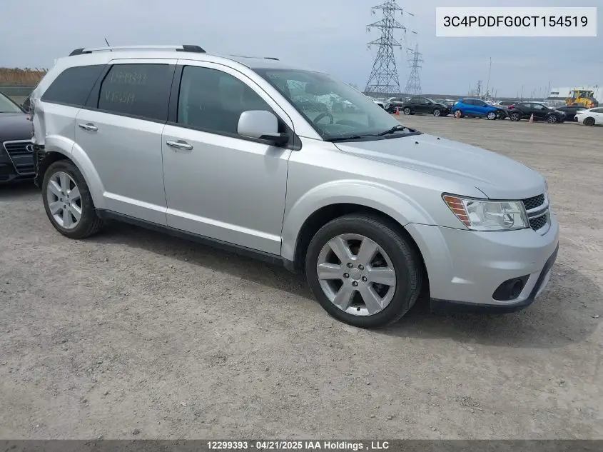2012 Dodge Journey R/T VIN: 3C4PDDFG0CT154519 Lot: 12299393