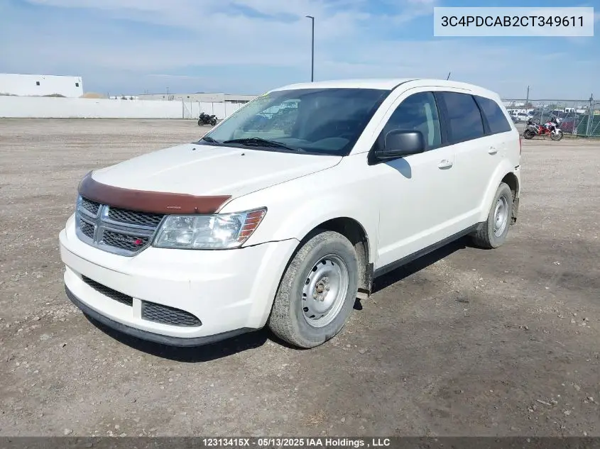 2012 Dodge Journey Cvp/Se Plus VIN: 3C4PDCAB2CT349611 Lot: 12313415X