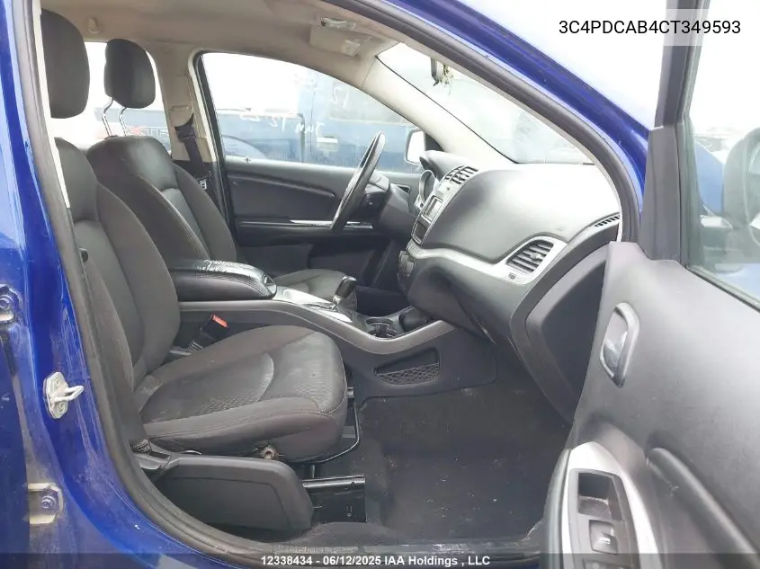 2012 Dodge Journey Cvp/Se Plus VIN: 3C4PDCAB4CT349593 Lot: 12338434