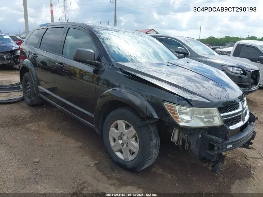 2012 Dodge Journey Se/Avp VIN: 3C4PDCAB9CT290198 Lot: 42254160
