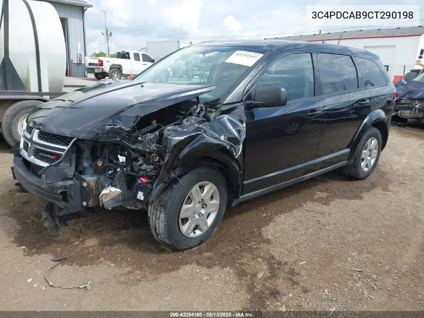 2012 Dodge Journey Se/Avp VIN: 3C4PDCAB9CT290198 Lot: 42254160
