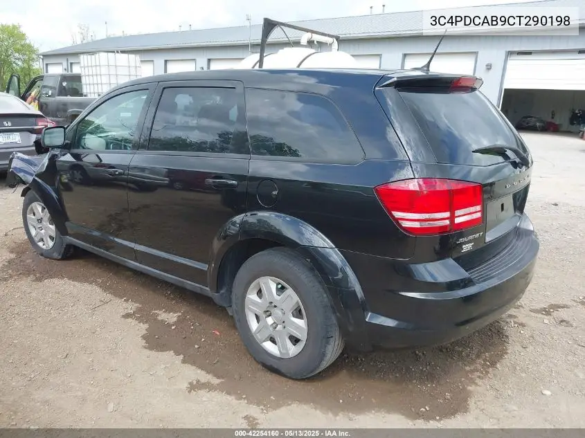 2012 Dodge Journey Se/Avp VIN: 3C4PDCAB9CT290198 Lot: 42254160