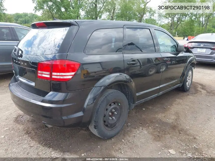 2012 Dodge Journey Se/Avp VIN: 3C4PDCAB9CT290198 Lot: 42254160