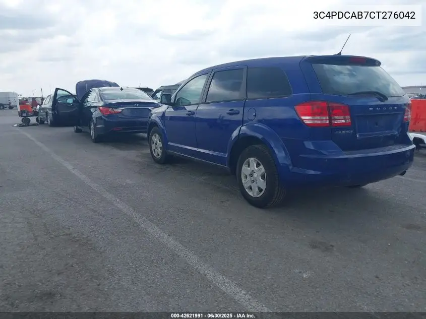 2012 Dodge Journey Se/Avp VIN: 3C4PDCAB7CT276042 Lot: 42621991