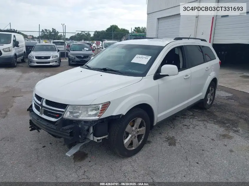 2012 Dodge Journey Sxt VIN: 3C4PDCBG3CT331693 Lot: 42624751