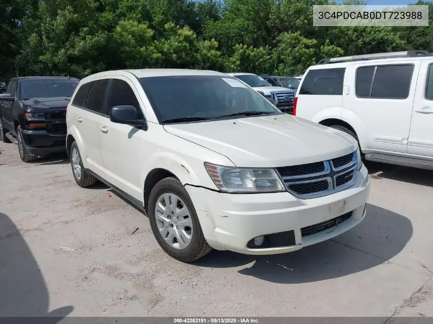 2013 Dodge Journey American Value Pkg VIN: 3C4PDCAB0DT723988 Lot: 42263191