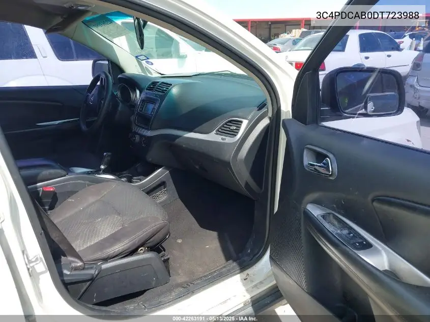 2013 Dodge Journey American Value Pkg VIN: 3C4PDCAB0DT723988 Lot: 42263191