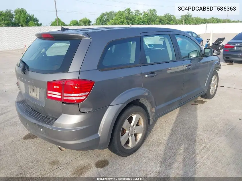 2013 Dodge Journey Se VIN: 3C4PDCAB8DT586363 Lot: 42622716