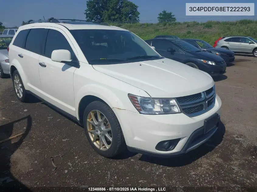 2014 Dodge Journey R/T VIN: 3C4PDDFG8ET222293 Lot: 12348886