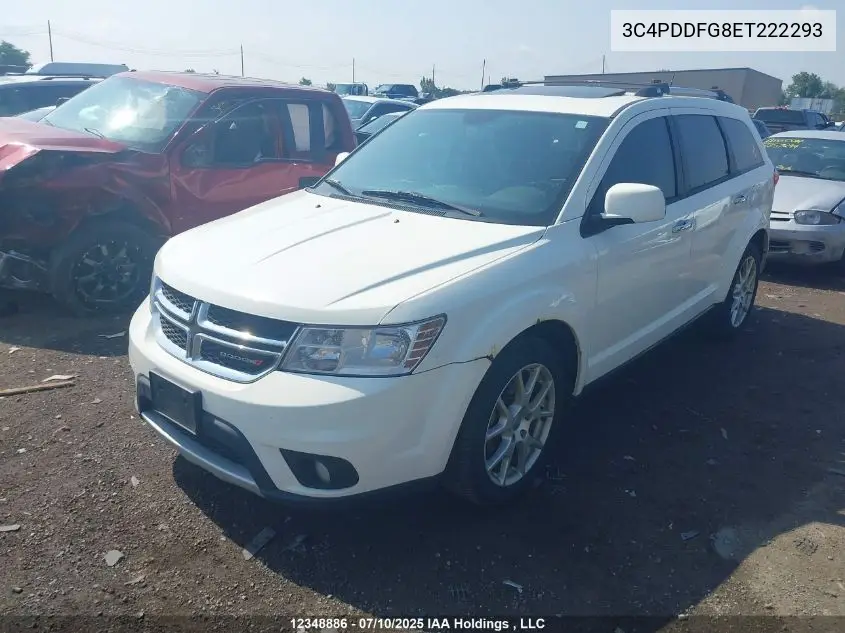 2014 Dodge Journey R/T VIN: 3C4PDDFG8ET222293 Lot: 12348886