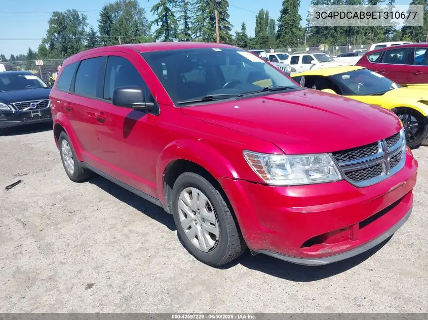 2014 Dodge Journey American Value Pkg VIN: 3C4PDCAB9ET310677 Lot: 42597229