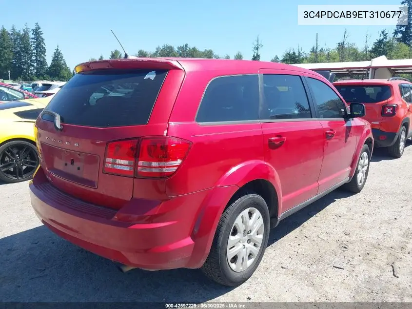 2014 Dodge Journey American Value Pkg VIN: 3C4PDCAB9ET310677 Lot: 42597229
