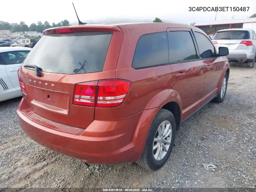 2014 Dodge Journey American Value Pkg VIN: 3C4PDCAB3ET150487 Lot: 42615018