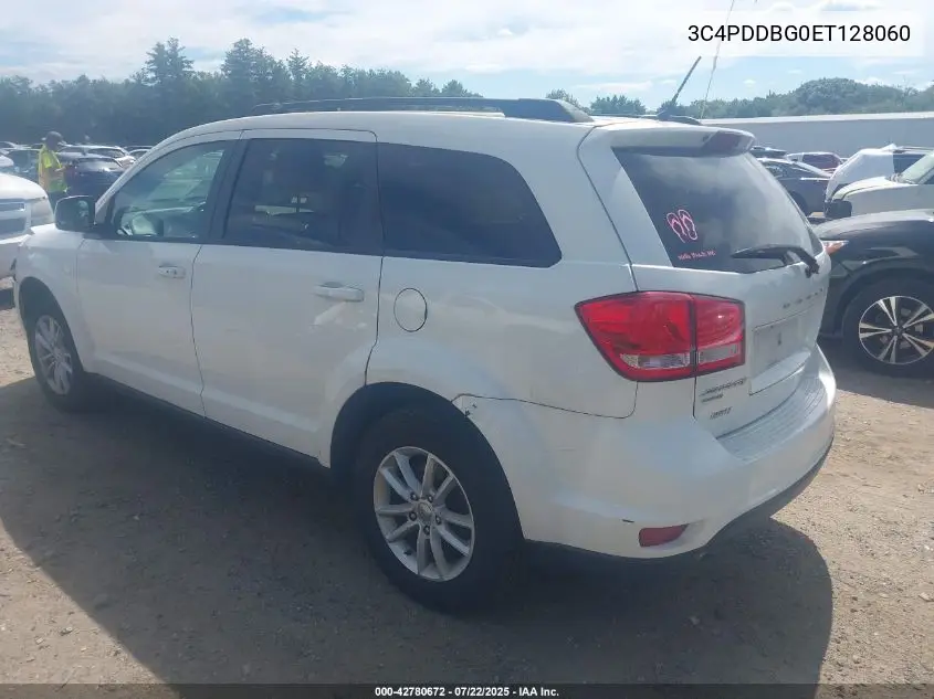 2014 Dodge Journey Sxt VIN: 3C4PDDBG0ET128060 Lot: 42780672