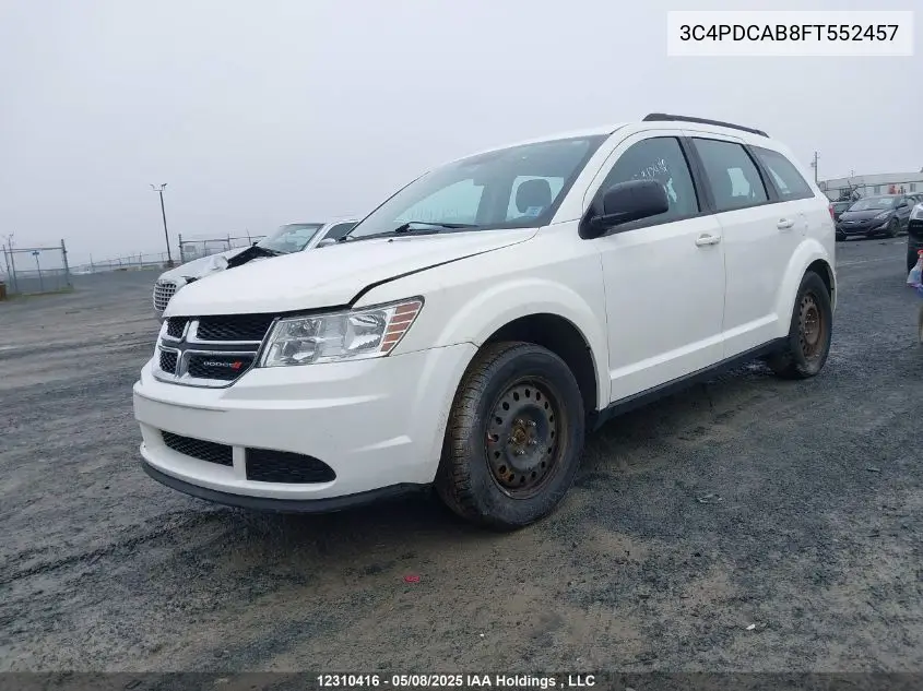 2015 Dodge Journey Cvp/Se Plus VIN: 3C4PDCAB8FT552457 Lot: 12310416