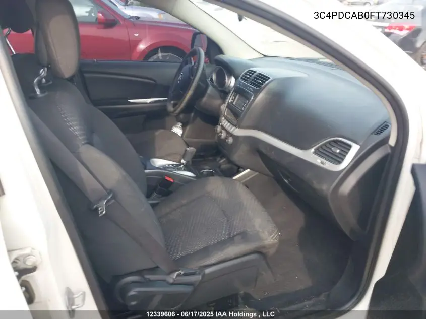 2015 Dodge Journey Cvp/Se Plus VIN: 3C4PDCAB0FT730345 Lot: 12339606