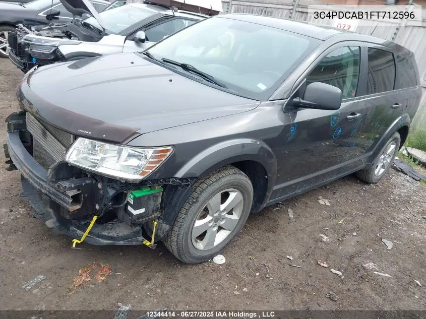 2015 Dodge Journey Se VIN: 3C4PDCAB1FT712596 Lot: 12344414