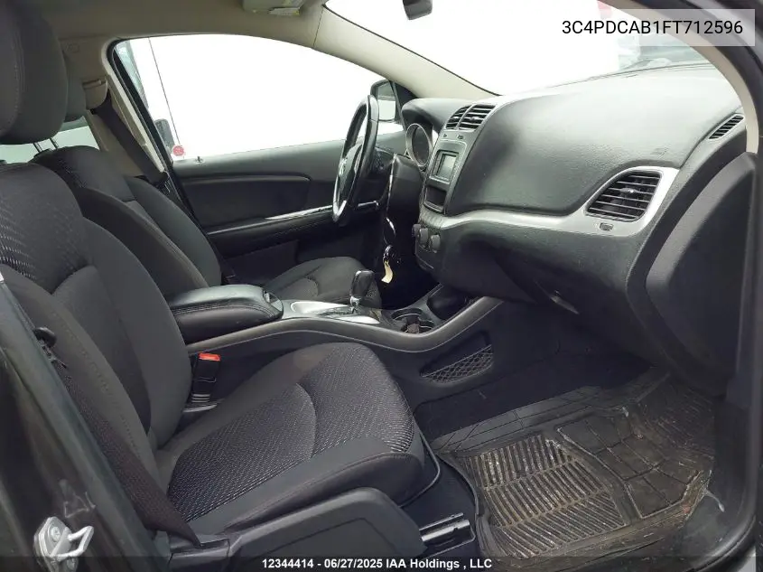 2015 Dodge Journey Se VIN: 3C4PDCAB1FT712596 Lot: 12344414