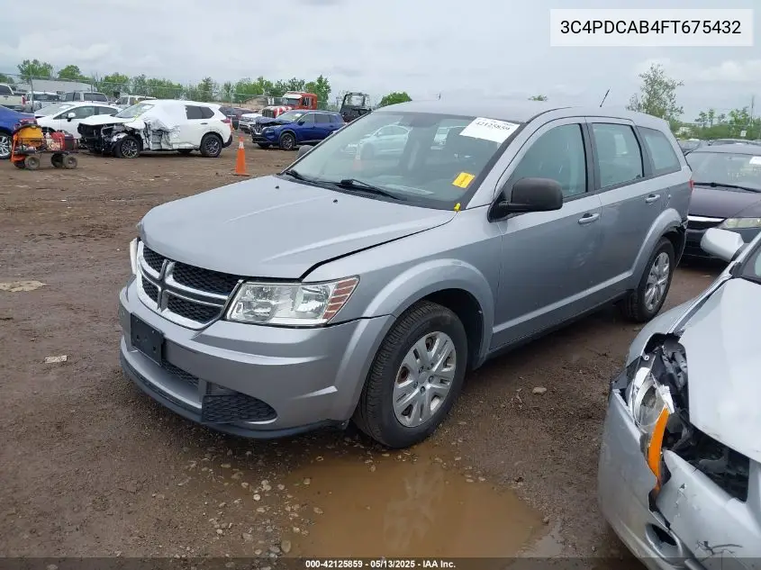 2015 Dodge Journey American Value Pkg VIN: 3C4PDCAB4FT675432 Lot: 42125859
