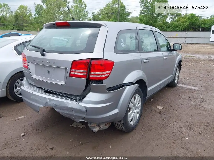 2015 Dodge Journey American Value Pkg VIN: 3C4PDCAB4FT675432 Lot: 42125859