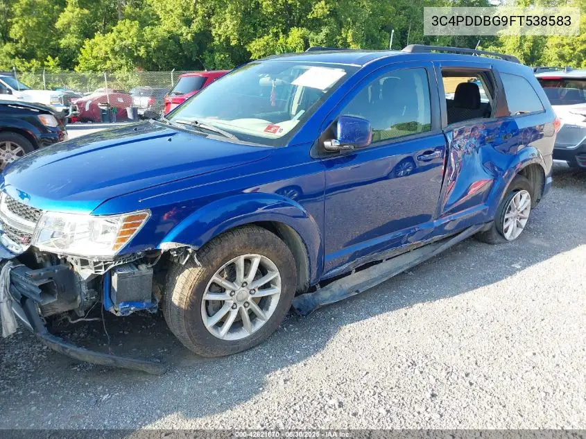 2015 Dodge Journey Sxt VIN: 3C4PDDBG9FT538583 Lot: 42621670