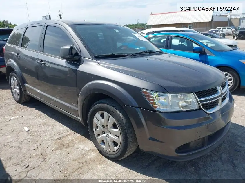 2015 Dodge Journey American Value Pkg VIN: 3C4PDCABXFT592247 Lot: 42630814