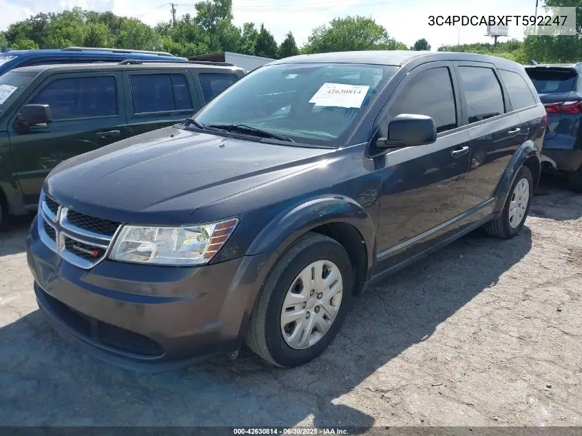 2015 Dodge Journey American Value Pkg VIN: 3C4PDCABXFT592247 Lot: 42630814