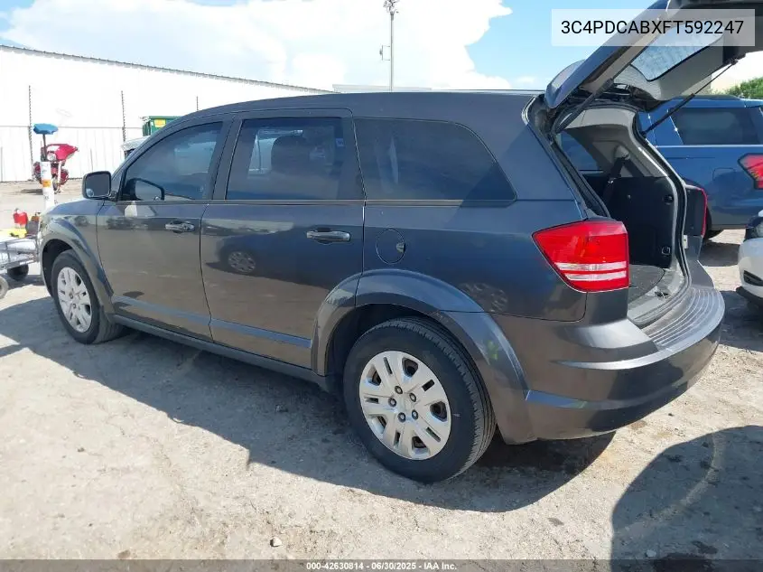 2015 Dodge Journey American Value Pkg VIN: 3C4PDCABXFT592247 Lot: 42630814