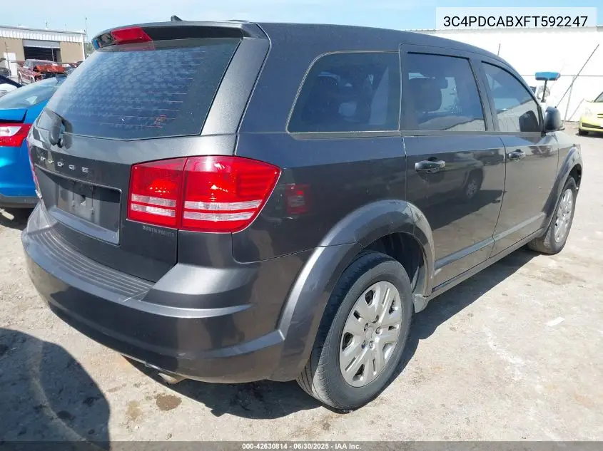 2015 Dodge Journey American Value Pkg VIN: 3C4PDCABXFT592247 Lot: 42630814