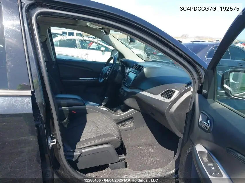 2016 Dodge Journey VIN: 3C4PDCCG7GT192575 Lot: 12286436