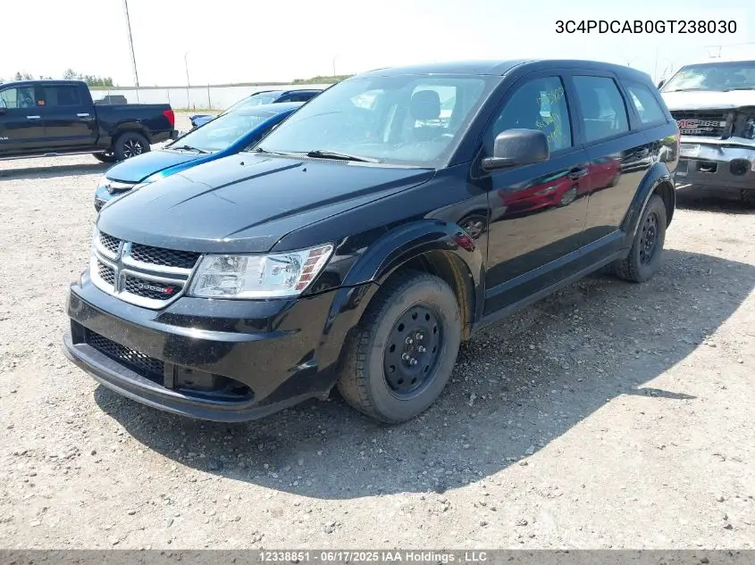 2016 Dodge Journey Cvp/Se Plus VIN: 3C4PDCAB0GT238030 Lot: 12338851