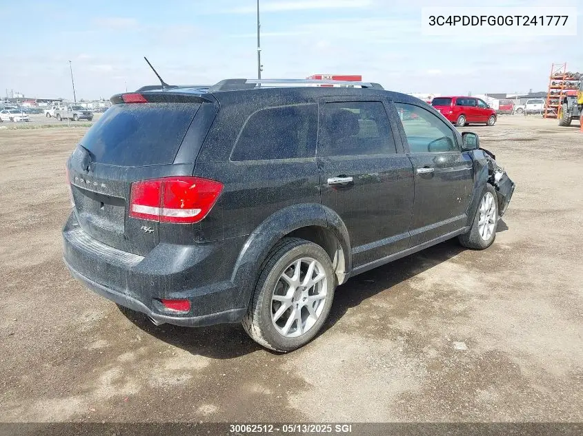 2016 Dodge Journey R/T VIN: 3C4PDDFG0GT241777 Lot: 30062512