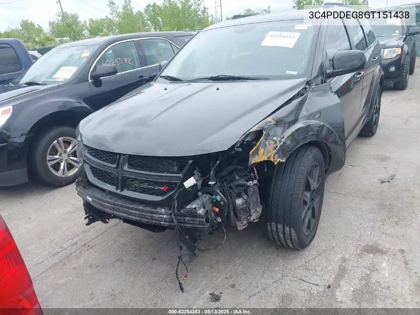 2016 Dodge Journey R/T VIN: 3C4PDDEG8GT151438 Lot: 42254353