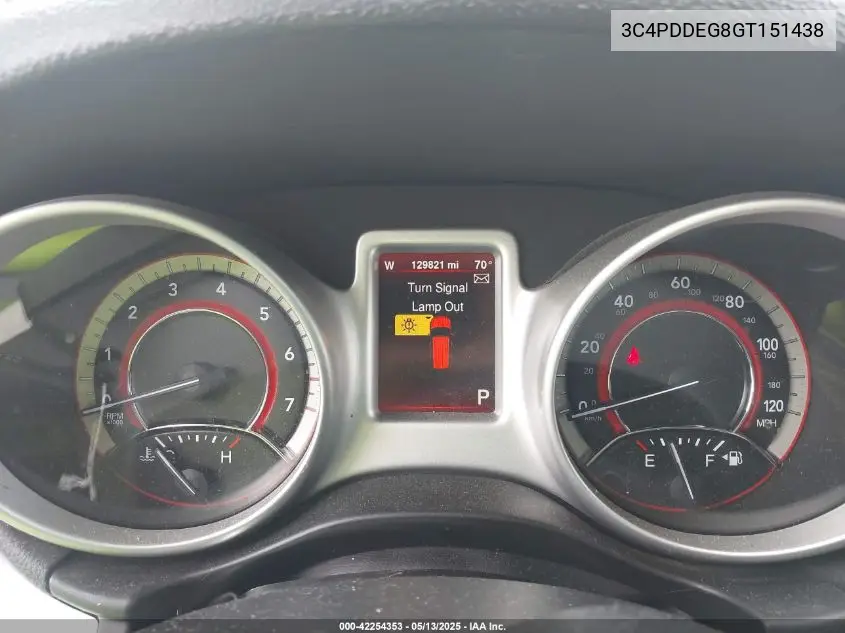 2016 Dodge Journey R/T VIN: 3C4PDDEG8GT151438 Lot: 42254353