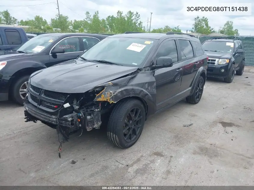 2016 Dodge Journey R/T VIN: 3C4PDDEG8GT151438 Lot: 42254353