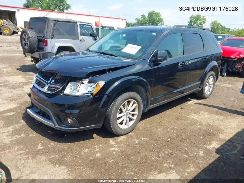 2016 Dodge Journey Sxt VIN: 3C4PDDBG9GT176028 Lot: 42598784