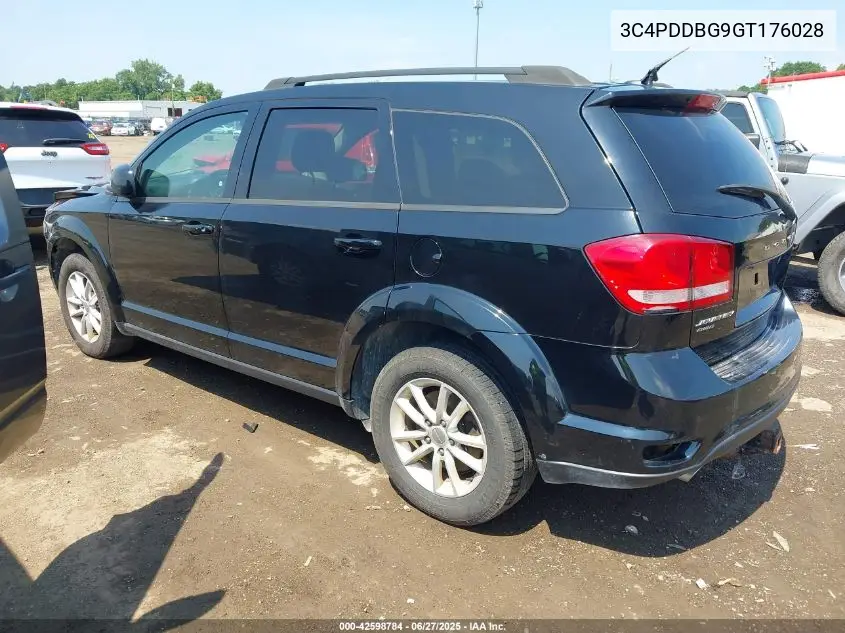 2016 Dodge Journey Sxt VIN: 3C4PDDBG9GT176028 Lot: 42598784