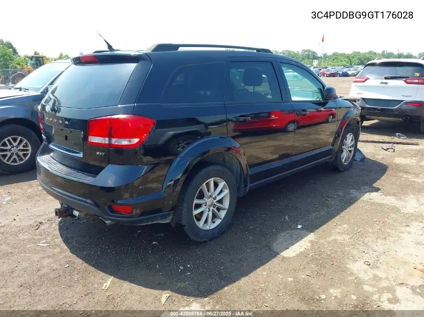 2016 Dodge Journey Sxt VIN: 3C4PDDBG9GT176028 Lot: 42598784