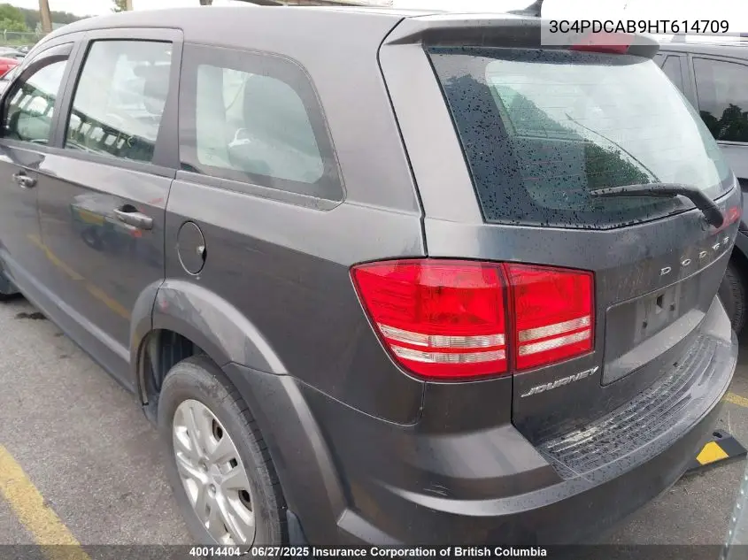 2017 Dodge Journey Se VIN: 3C4PDCAB9HT614709 Lot: 40014404