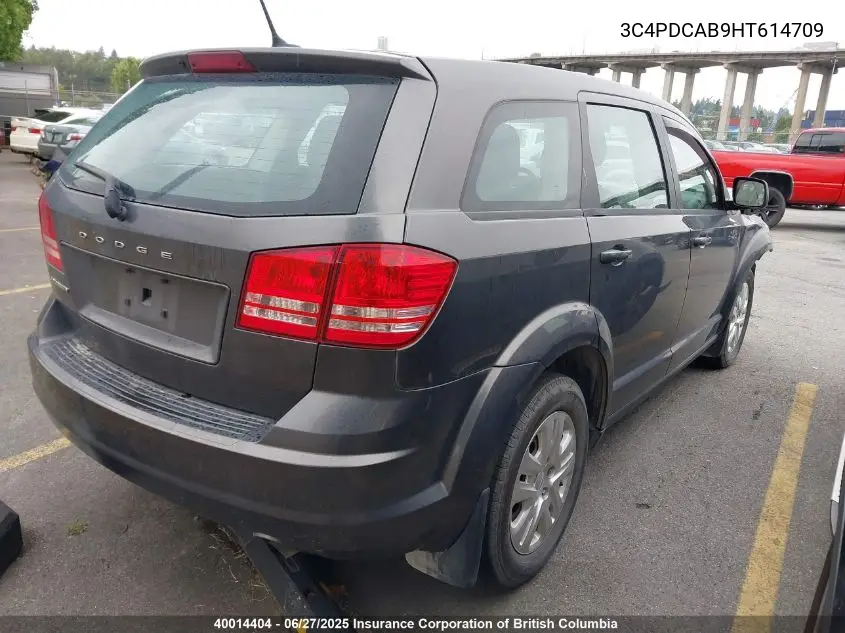 2017 Dodge Journey Se VIN: 3C4PDCAB9HT614709 Lot: 40014404