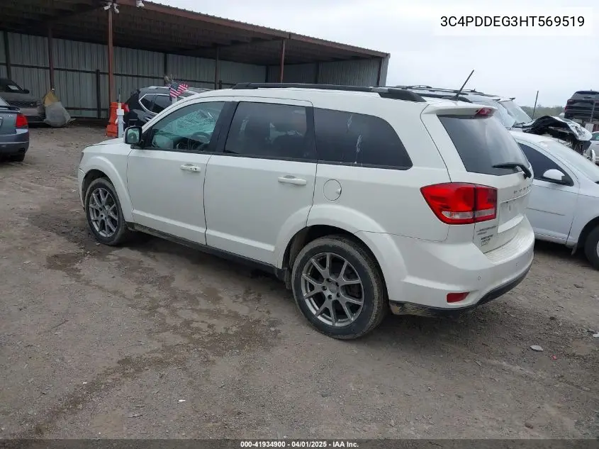 2017 Dodge Journey Gt Awd VIN: 3C4PDDEG3HT569519 Lot: 41934900