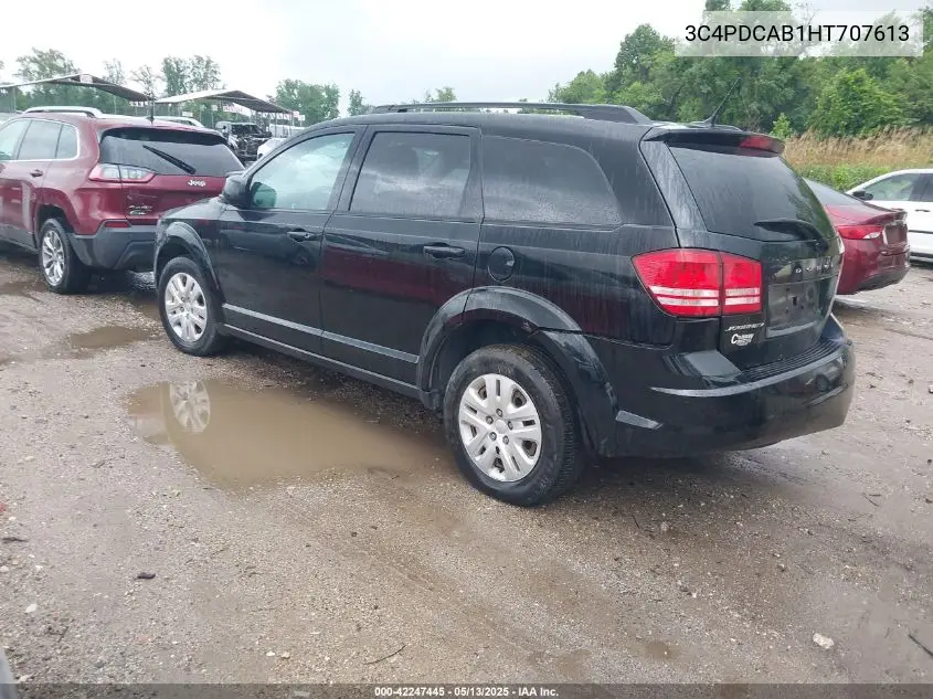 2017 Dodge Journey Se VIN: 3C4PDCAB1HT707613 Lot: 42247445