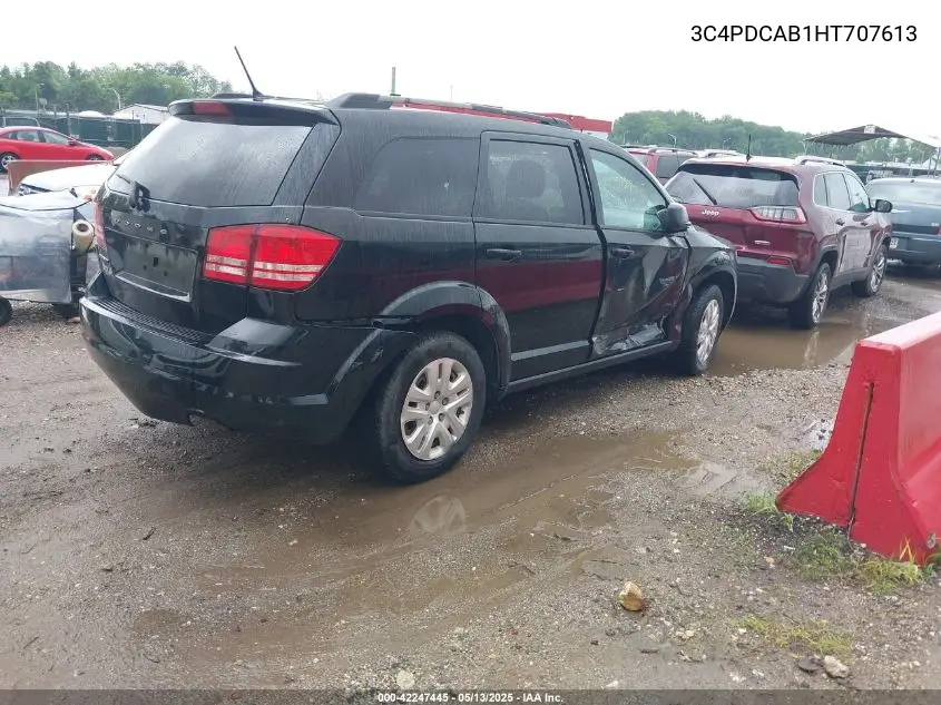 2017 Dodge Journey Se VIN: 3C4PDCAB1HT707613 Lot: 42247445