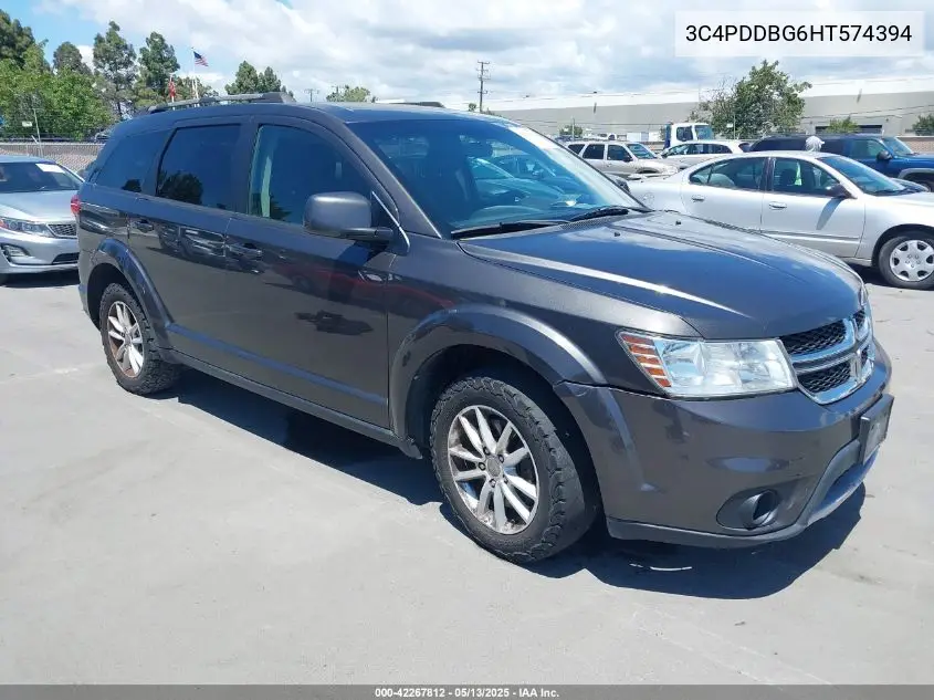 2017 Dodge Journey Sxt Awd VIN: 3C4PDDBG6HT574394 Lot: 42267812