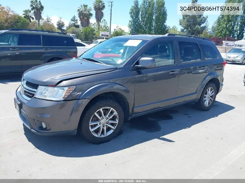 2017 Dodge Journey Sxt Awd VIN: 3C4PDDBG6HT574394 Lot: 42267812