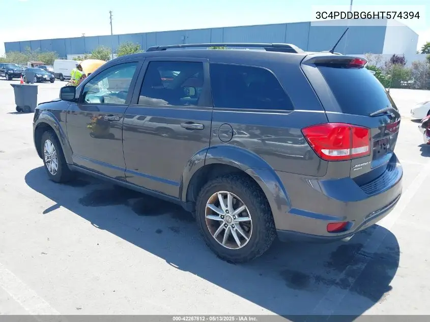 2017 Dodge Journey Sxt Awd VIN: 3C4PDDBG6HT574394 Lot: 42267812