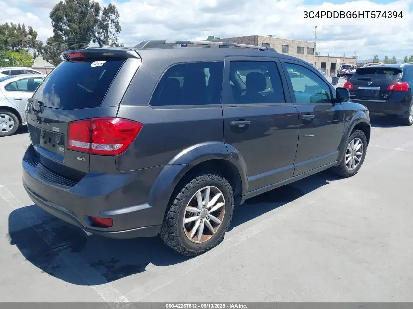 2017 Dodge Journey Sxt Awd VIN: 3C4PDDBG6HT574394 Lot: 42267812