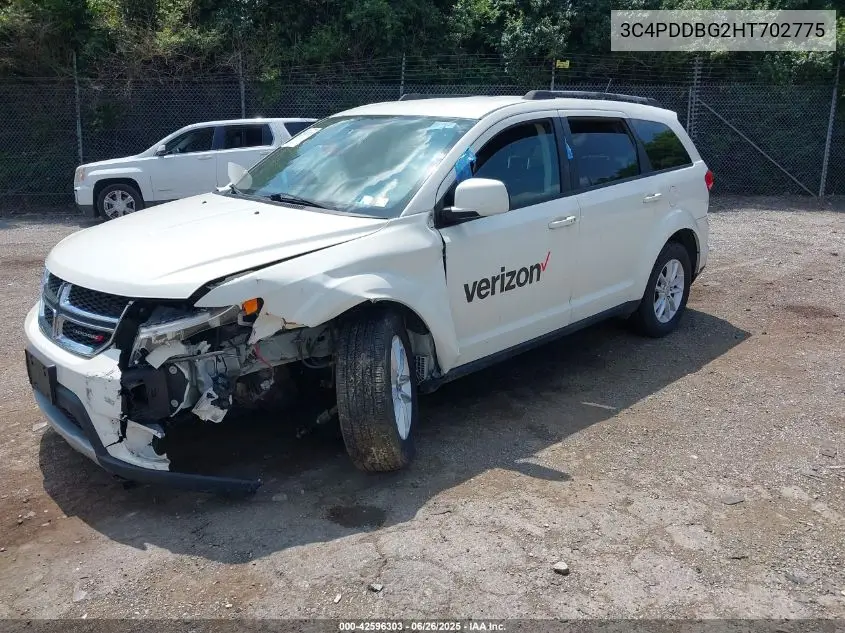 2017 Dodge Journey Sxt Awd VIN: 3C4PDDBG2HT702775 Lot: 42596303